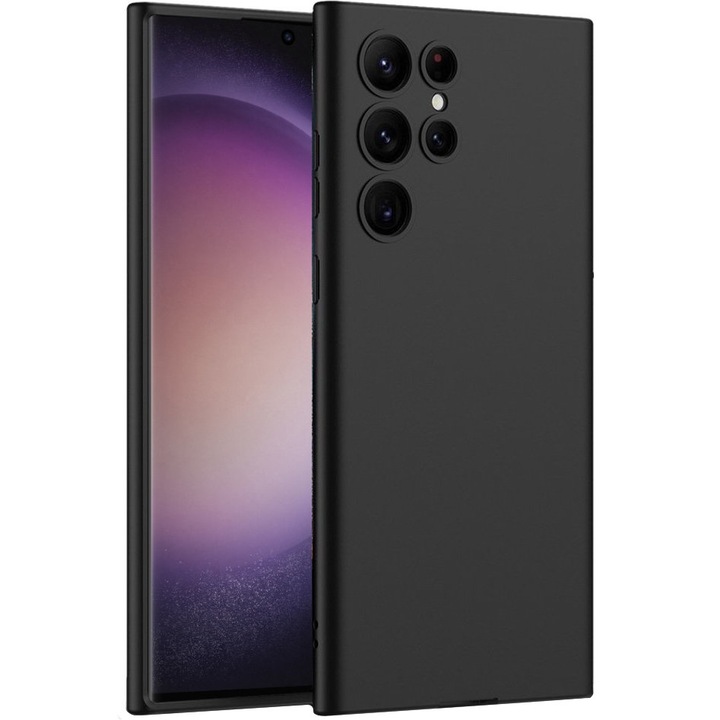 Husa pentru Samsung Galaxy S23 Ultra, GKK Slim CamShield, Plastic, Negru