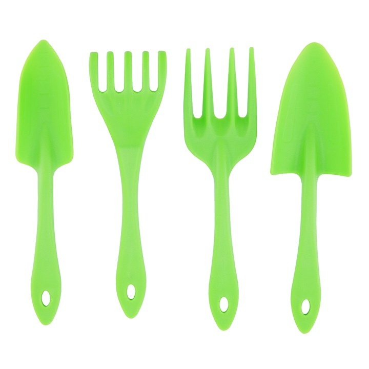 Set unelte gradina, polipropilena, 4 bucati, Palisad