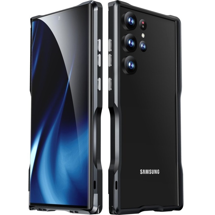 Husa compatibila cu Samsung Galaxy S23 Ultra, Luphie, Negru