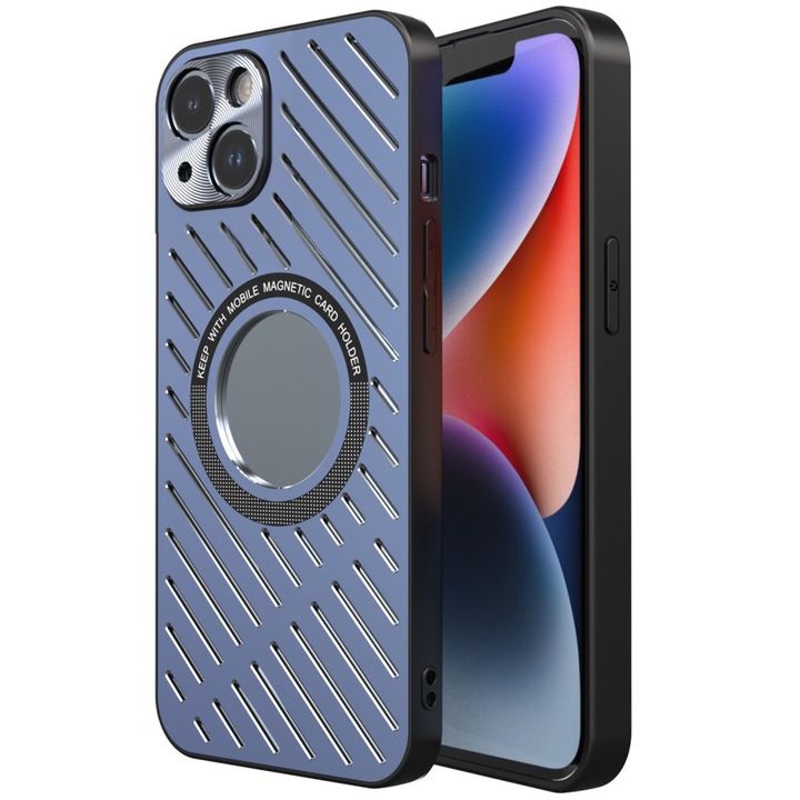 Husa pentru Iphone 13, R-JUST, Magsafe, Albastru