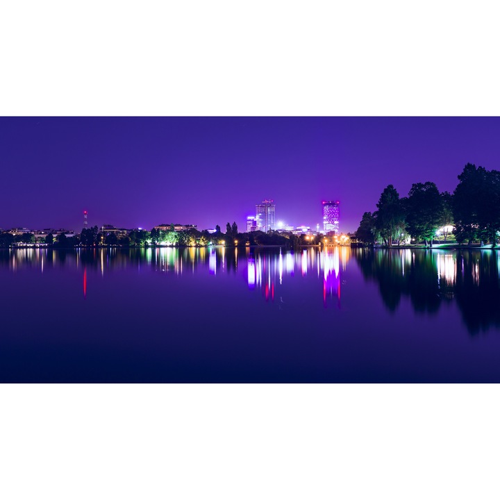 Tablou canvas, Bucurestiul din Parc Herastrau, 90x60 cm