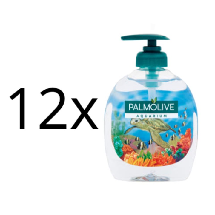 Set 12 Sapunuri Palmolive W Gaz, Plastic, Acvariu, 300ml