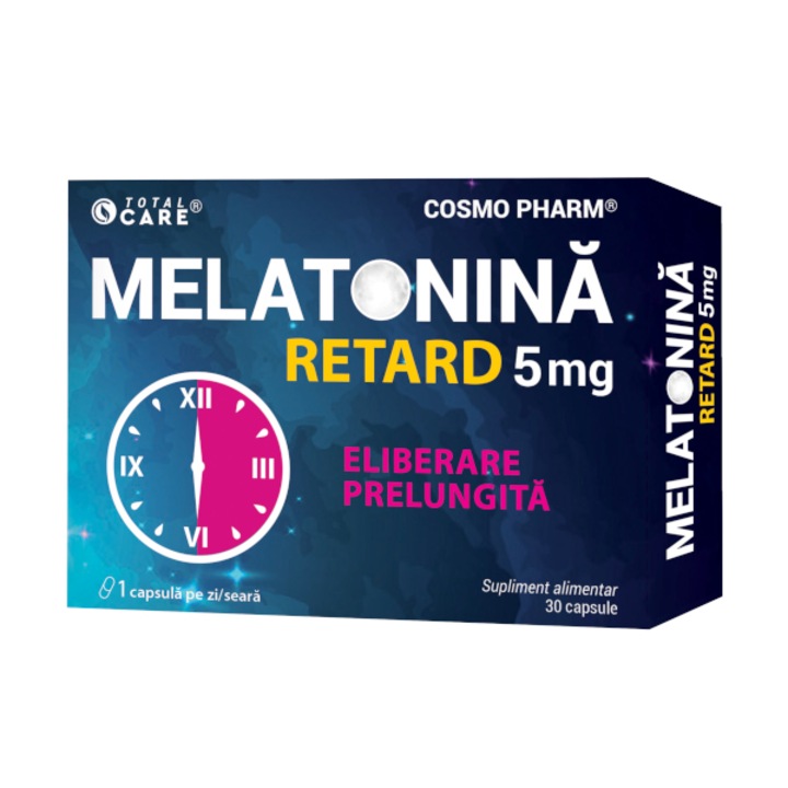 Supliment alimentar MELATONINA RETARD 5 mg, Cosmo Pharm, 30 capsule