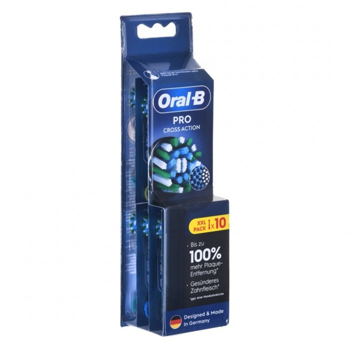 10 db-os utántöltő készlet elektromos fogkeféhez, Oral-B, fekete