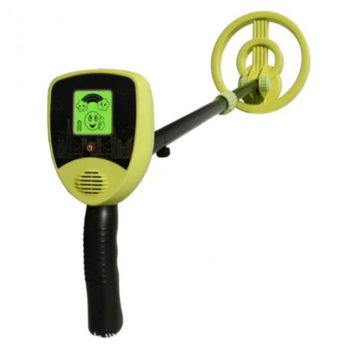 Детски металотърсач, Powerneed, LCD, MD15, Жълт/Черен