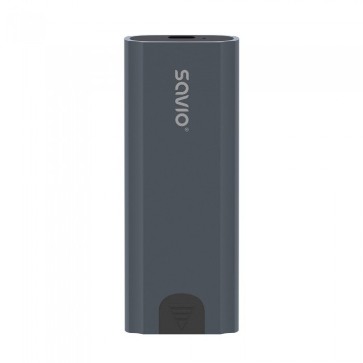 Carcasa disc extern, Savio, SSD M.2 NVME, USB, AK-67, Gri
