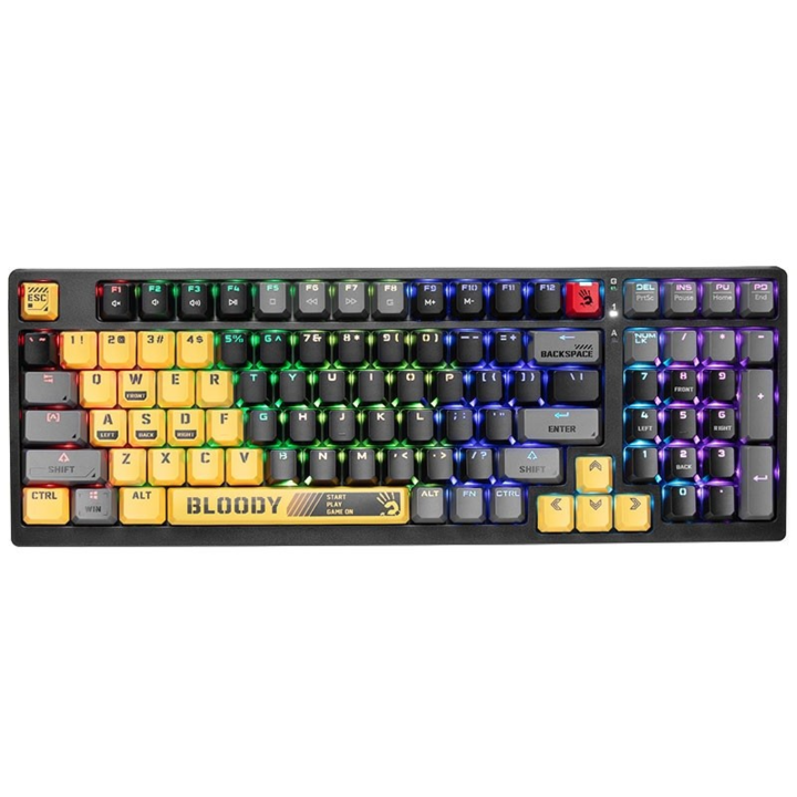 Механична клавиатура A4Tech, S98, RGB осветление, USB, 1.8m, Многоцветна