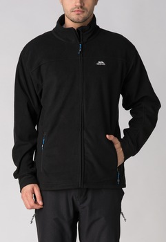 Trespass, Bluza sport din fleece cu fermoar Bernal, Negru Trespass, Bluza sport din fleece cu fermoar Bernal, Negru