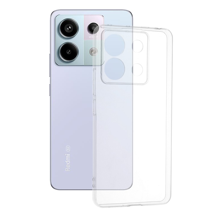 Husa pentru Xiaomi Redmi Note 13 Pro 5G, Accesorio Clear Silicone, Transparent