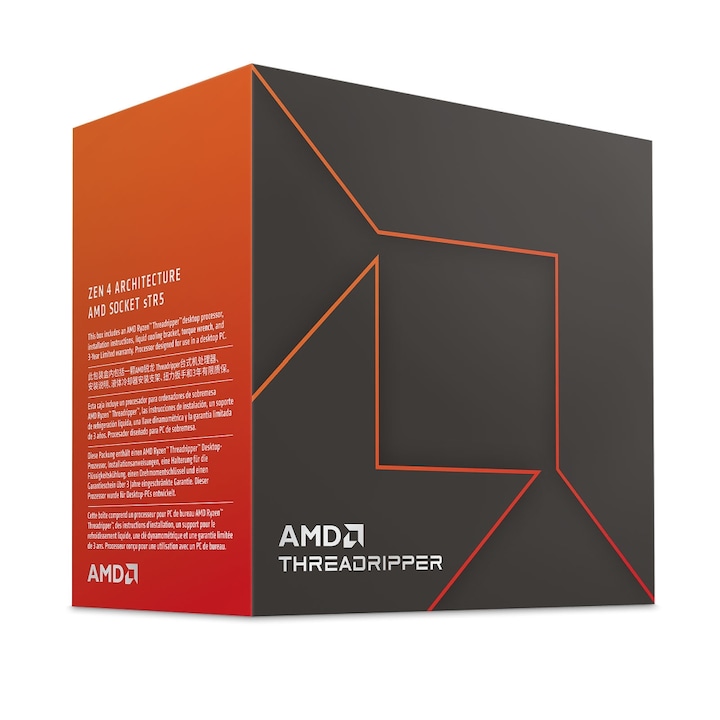 Процесор AMD Ryzen Threadripper 7960X 24C/48T (4.2GHz / 5.3GHz Boost, 152MB, 350W, sTR5) 100-100001352WOF