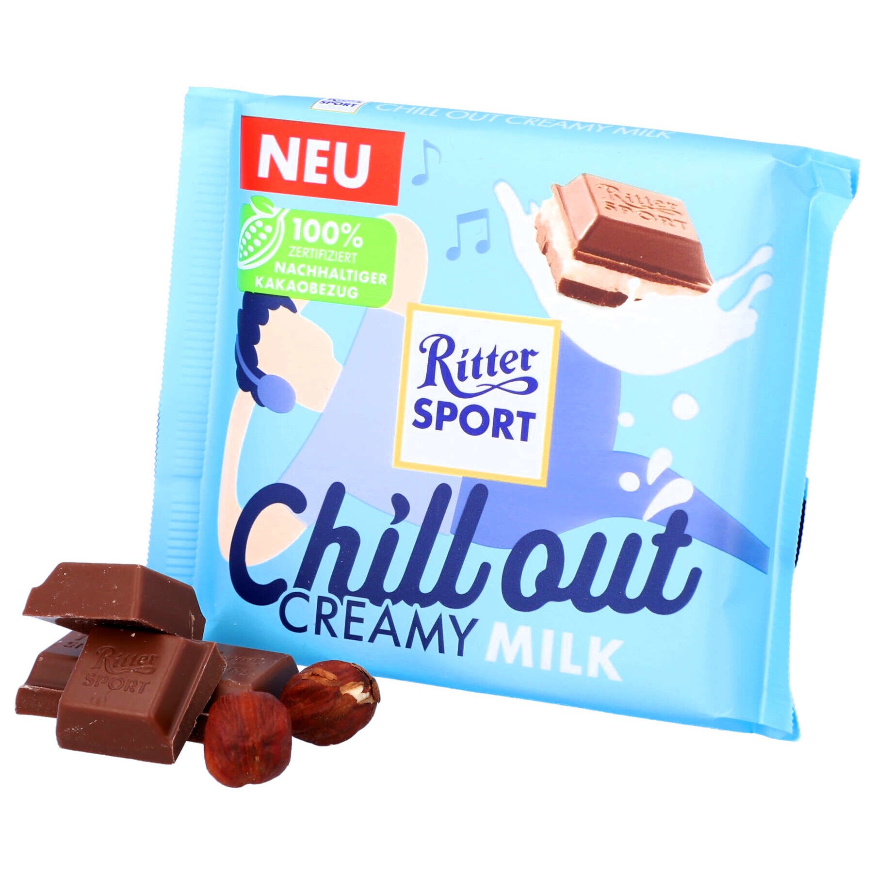Ciocolata cu lapte, Ritter Sport, laptos, 100 g - eMAG.ro