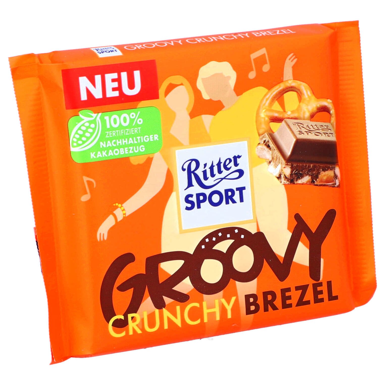 Ciocolata cu lapte, Ritter Sport, covrigi si fulgi de porumb, 100 g ...