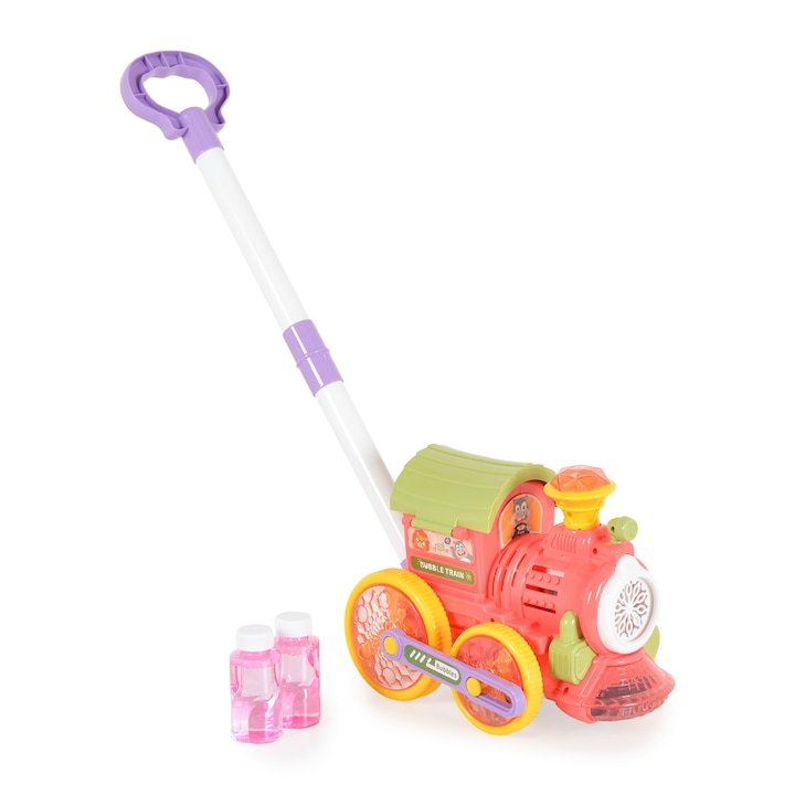 Играчка Moni Toys, Сапунени балони, Влак, Wheels, Red, 3 години +