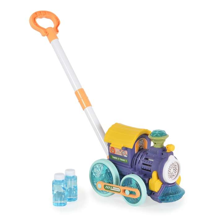 Играчка Moni Toys, Сапунени балони, Влак, Wheels, Blue, 3 години +