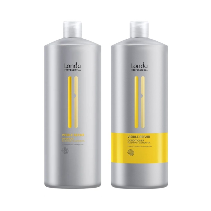 Set pentru par degradat - Londa Visible Repair: 1 x Sampon 1000ml + 1 x Balsam 1000ml