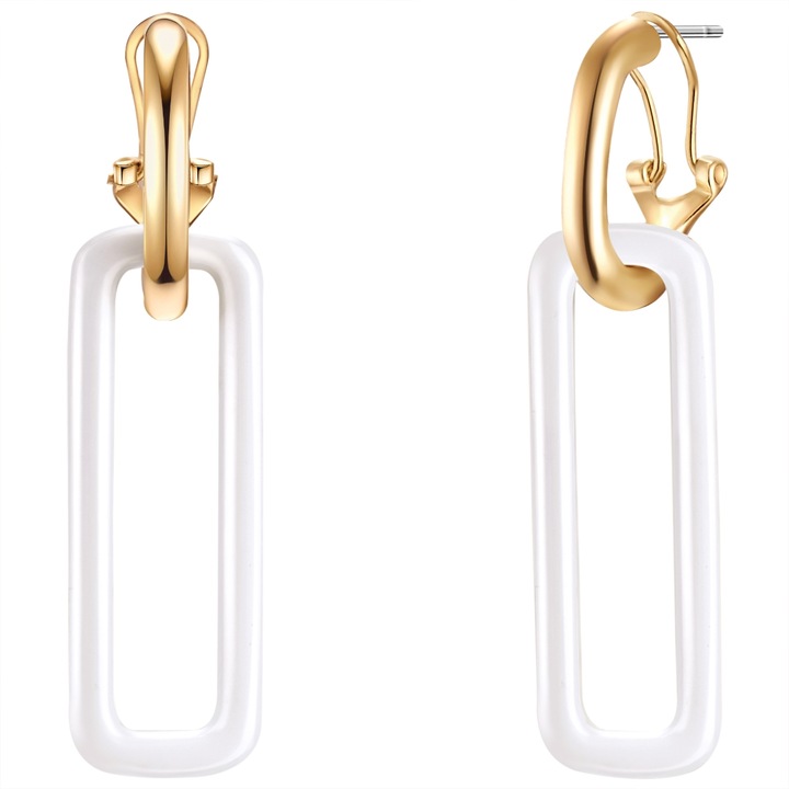 Lulu & Jane, Cercei drop placati cu aur de 14K, Auriu