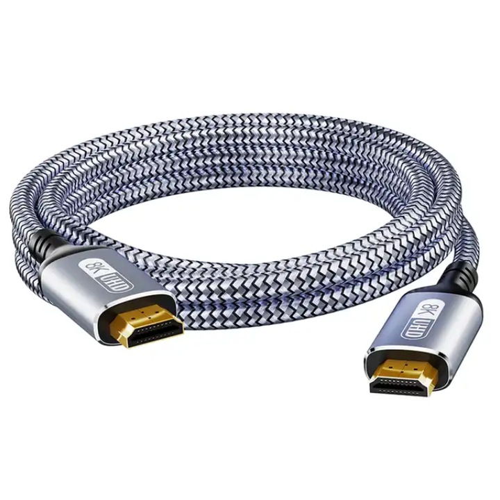 Кабел HDMI 2.1 Premium Ultra High Speed 8k 60hz 4k 120hz Hq 1 метър