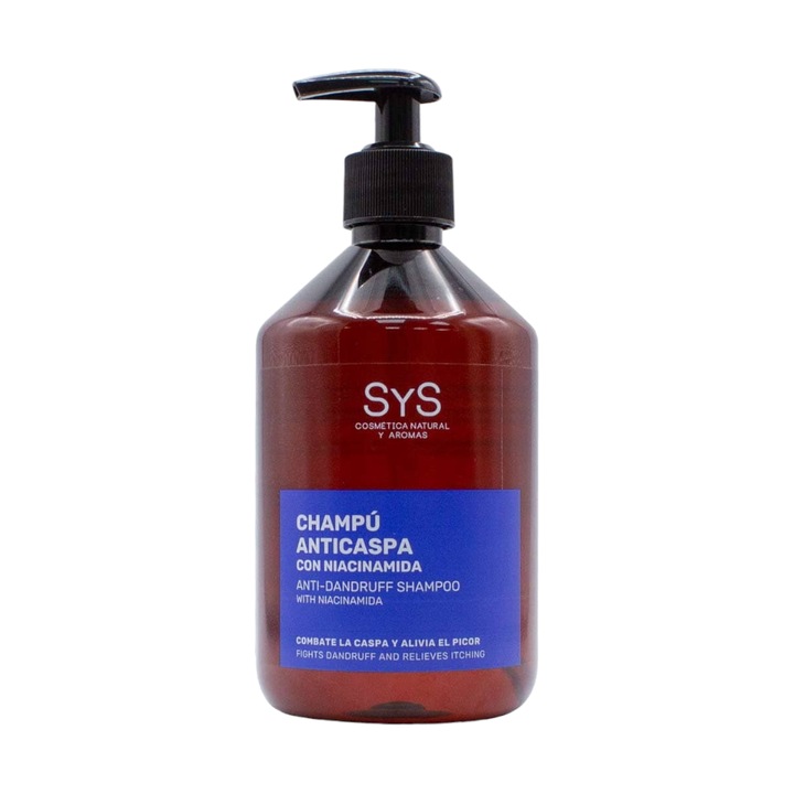 Laboratorio SyS натурален шампоан против пърхот, с ниацинамид и биотин 500 ml