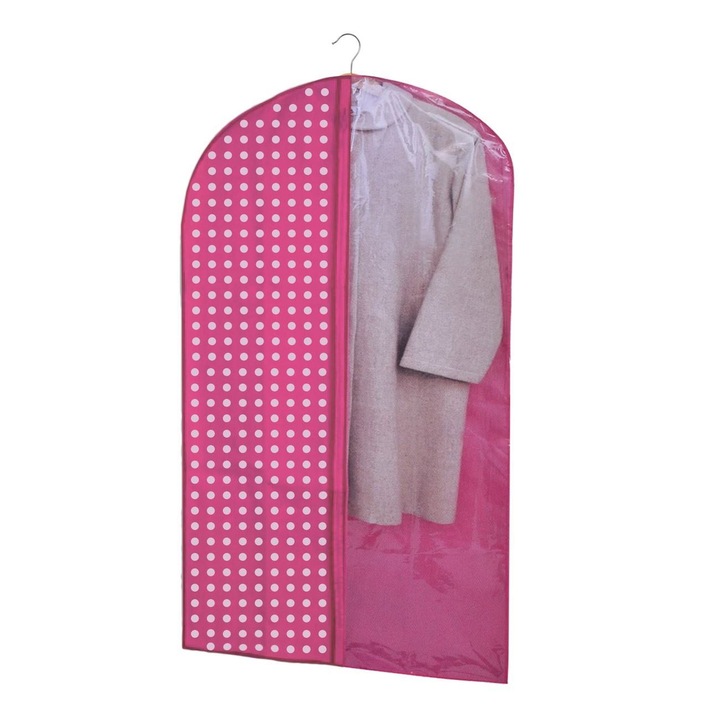 Husa de protectie pentru haine Shopiens®, fucsia, 65x100 cm
