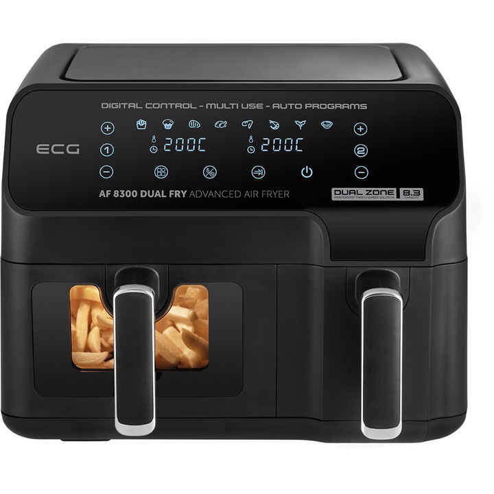 Фритюрник с горещ въздух с две кошници ECG AF 8300 Dual Fry