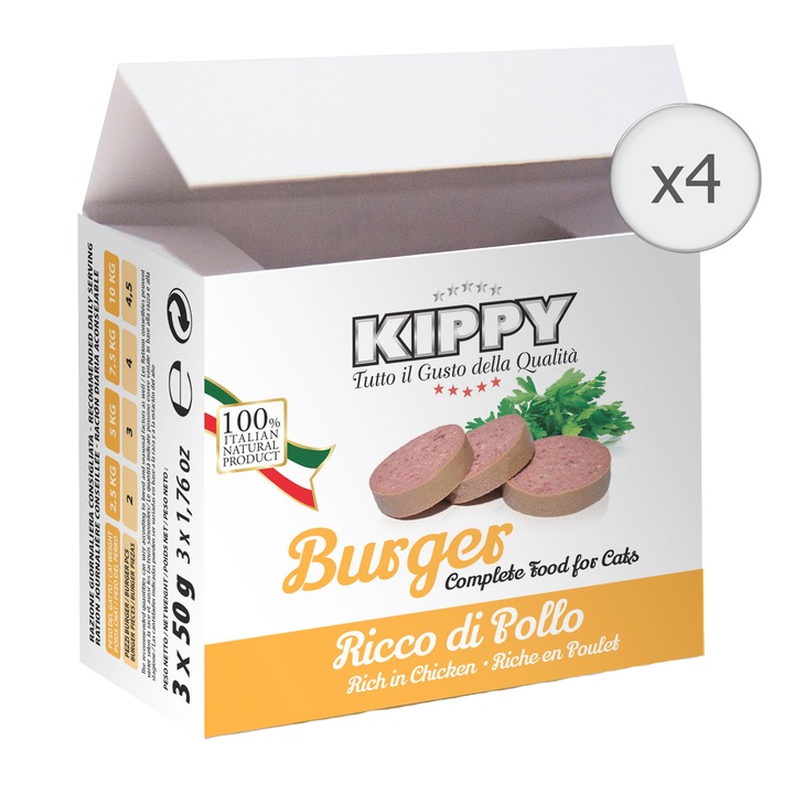 Kippy nedvestáp felnőtt kutyáknak, csirke, 4 x 150 g