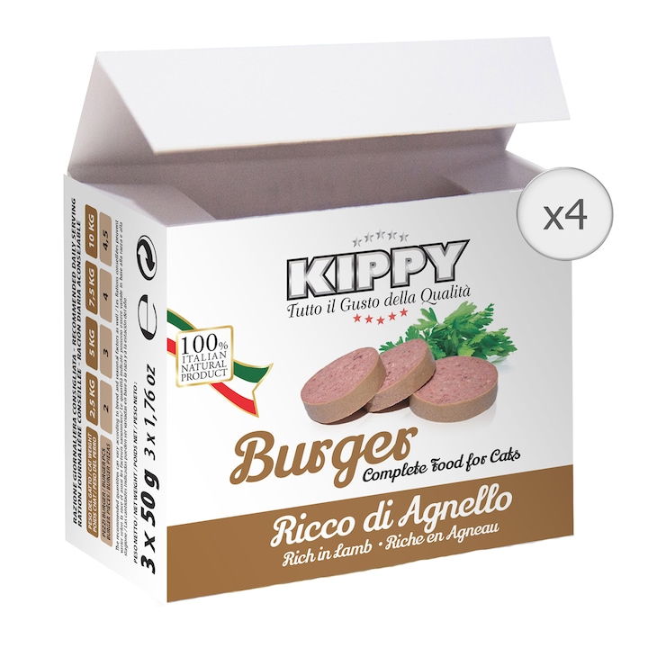 Kippy nedvestáp felnőtt kutyáknak, bárány, 4 x 150 g