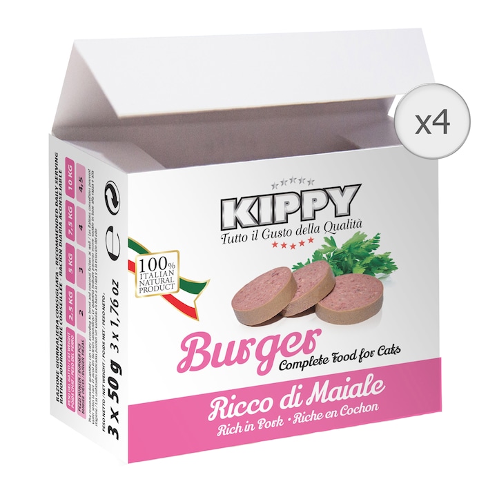 Kippy nedvestáp felnőtt kutyáknak, sertés, 4 x 150 g