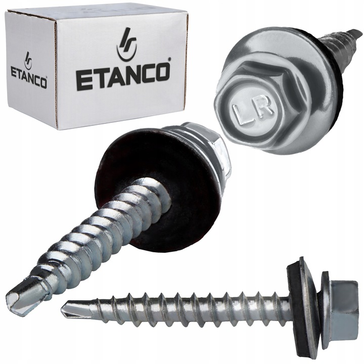 Set 250 Suruburi autoforante 4,8x35 mm, ZINCAT, cu saiba, pentru metal si tabla, Etanco