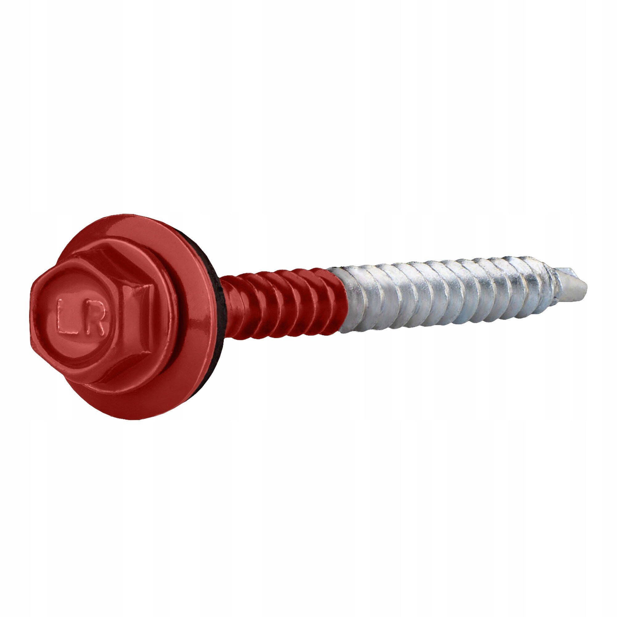 Set 100 Suruburi autoforante 4,8x60 mm, RAL 3011, cu saiba, pentru ...