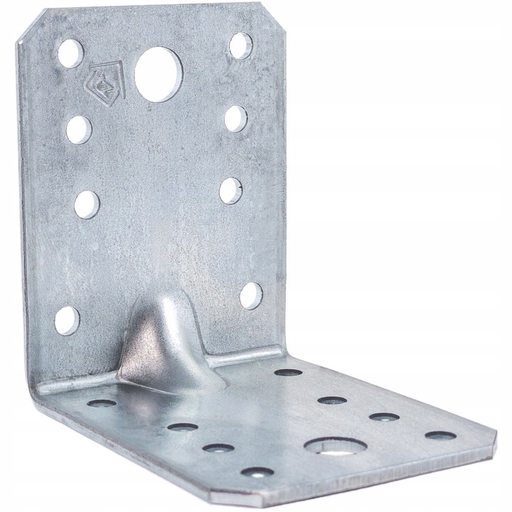 Set 50 Coltar perforat pentru lemn, 70x70x55x2,5mm, otel zincat, dulgherie, Techniki Zamocowan