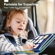 Interaktív montessori játék, Axroad Mall, Unicorn, 7 az 1-ben, Levehető, 1-6 év, Hordozható, Fejleszti a képzeletet, a kognitív és motoros készségeket, Filc, 28x44 cm, Kék
