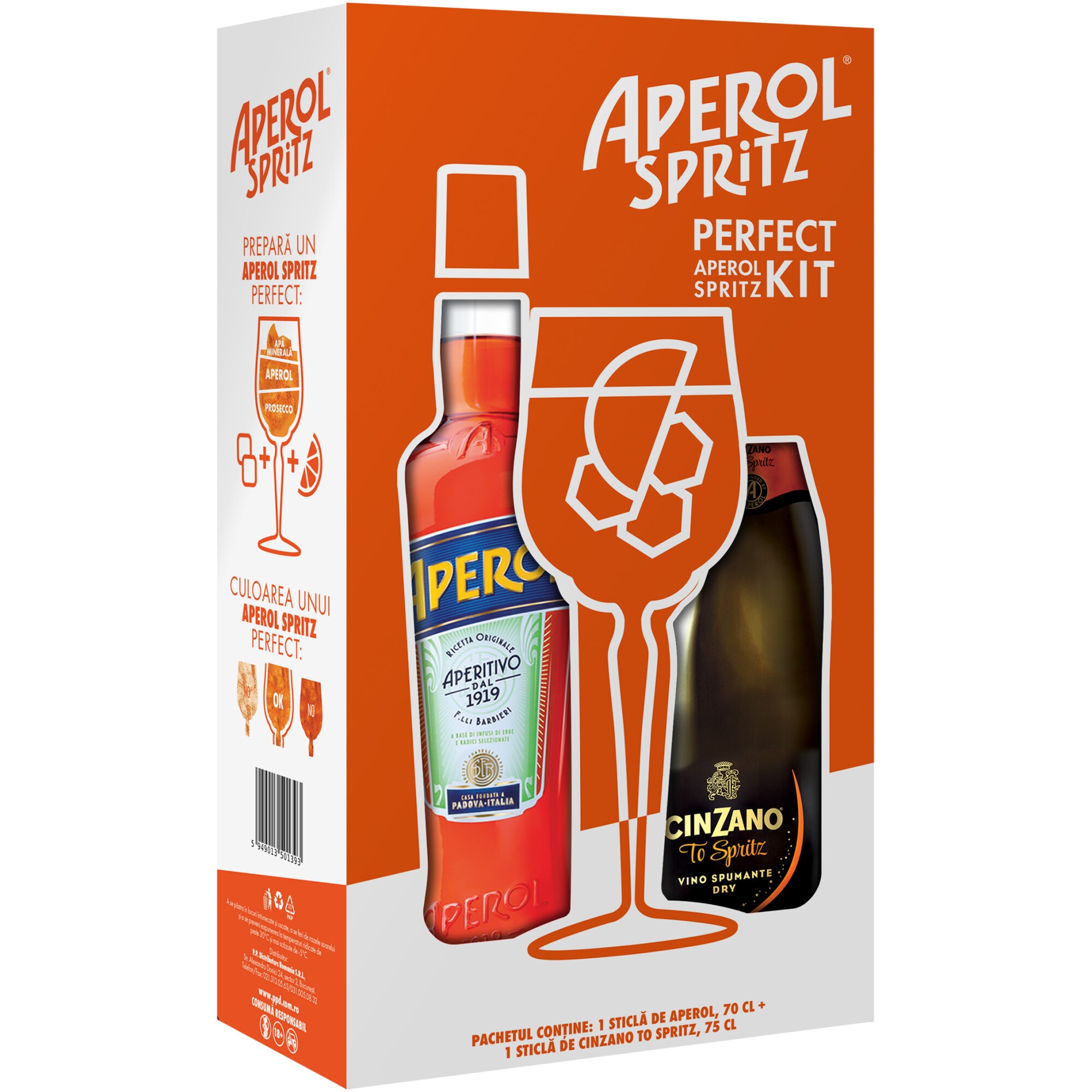 Pachet Aperitiv Aperol 700ml + Cinzano To Spritz 750ml - eMAG.ro