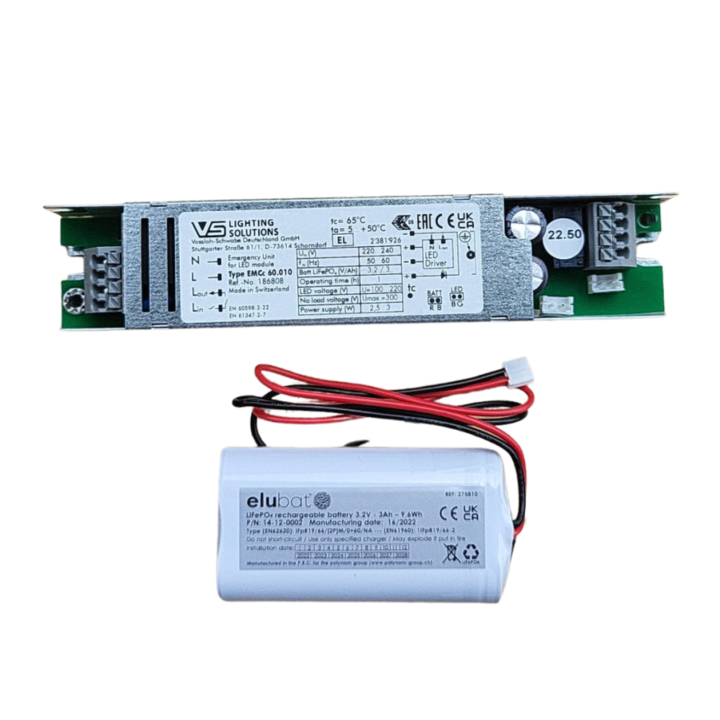 Kit emergenta pentru corp led 1 ora 186808/186202, 150x30.2x22.1 mm