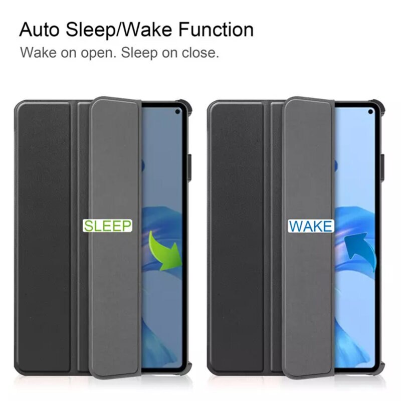 Husa de protectie flip cover pentru tableta compatibila cu Huawei Matepad Pro 11 2022, FoldPro, tip stand, piele ecologica, Albastru