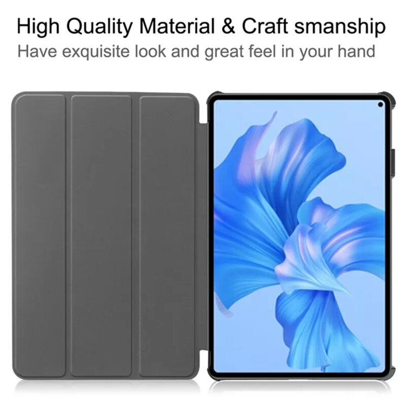Husa de protectie flip cover pentru tableta compatibila cu Huawei Matepad Pro 11 2022, FoldPro, tip stand, piele ecologica, Albastru