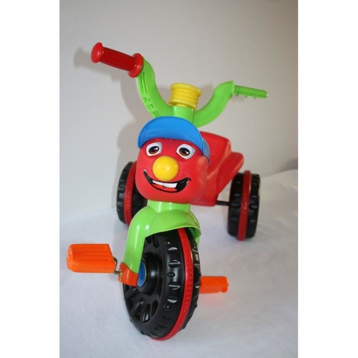 Tricicleta pentru copii Burak Toys Funny Red cu claxon si pedale, greutate maxima admisa 20 kg
