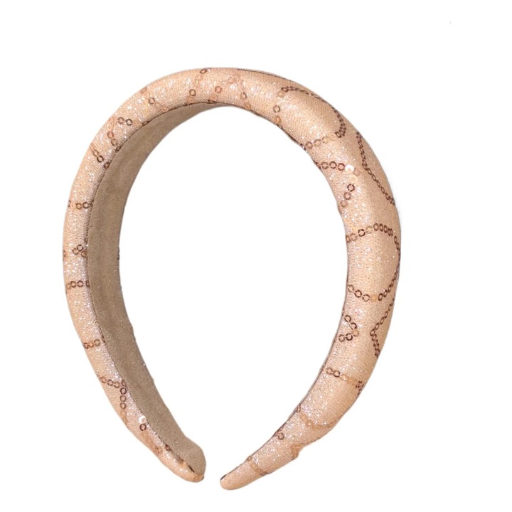 Bentita bej, bufanta, cu paiete, Nanzy C1