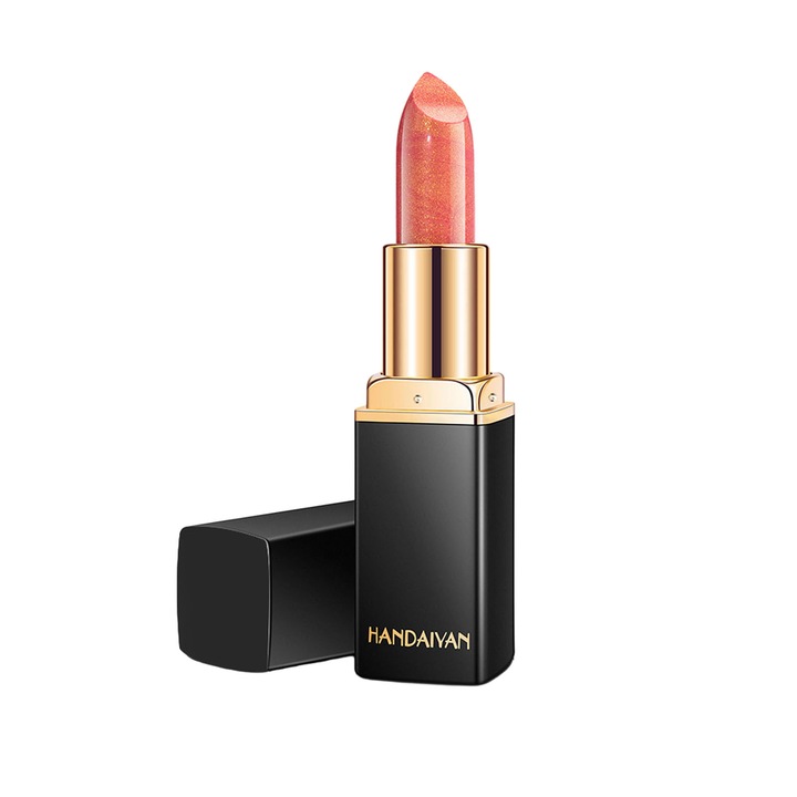 Ruj metalic, Axroad Mall, 03, Luminos si hidratant, Cupa antiaderenta, Fara decolorare, Rezistent la apa, 3.5 g, Cu durata de viata foarte lunga, Formula naturala, Usor de aplicat si de indepartat, Roz