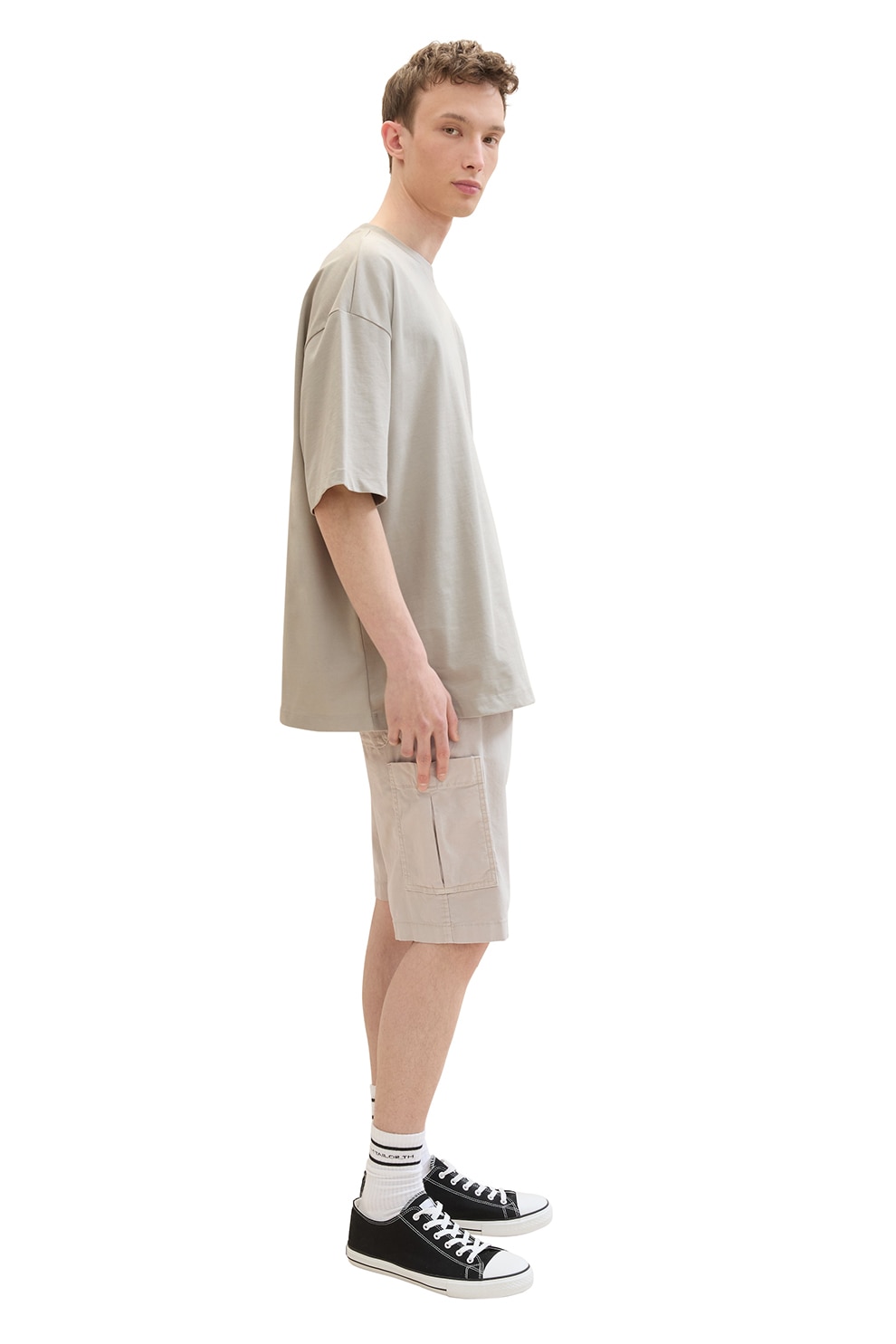 Tom Tailor, Pantaloni scurti relaxed fit, Bej deschis, S