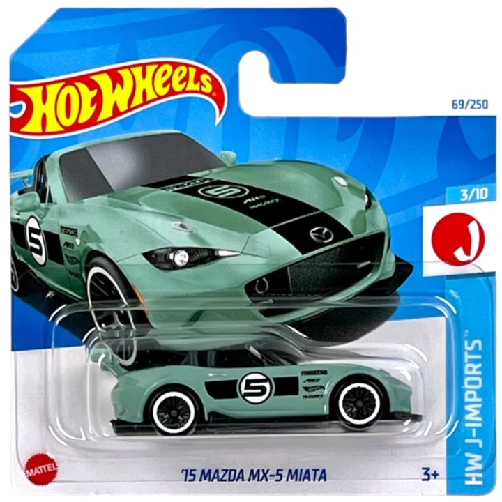 Masinuta metalica Hot Wheels, `15 Mazda MX-5 Miata, 1:64, Verde