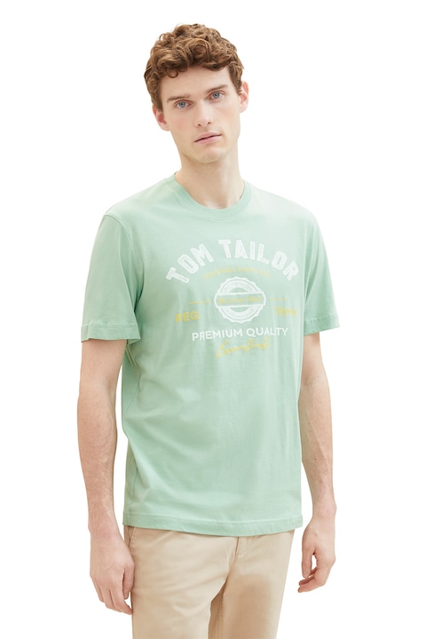 Tom Tailor, Памучна тениска на лога, Бледозелен