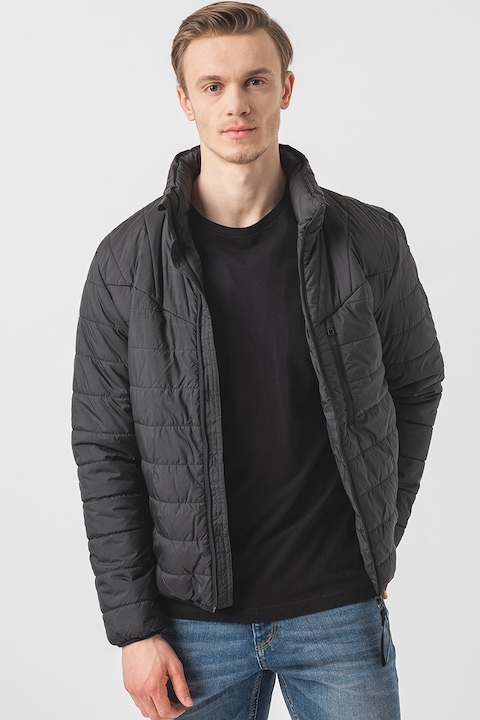 Tom Tailor, Könnyű dzseki elcsomagolható kapucnival, Fekete