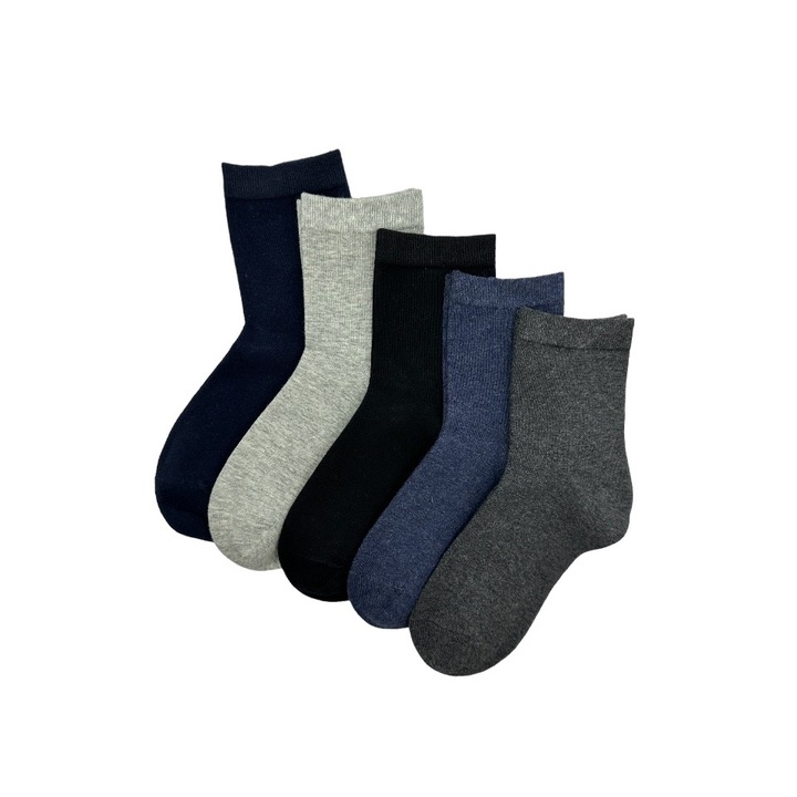 Комплект от 5 чифта дълги памучни чорапи Многоцветни 33-36 EU