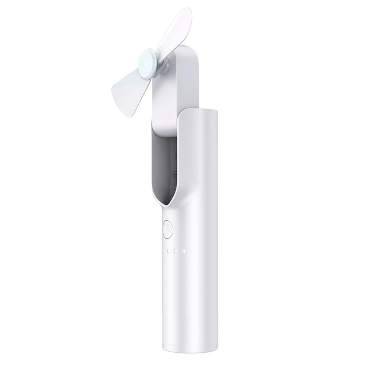 Mini ventilator portabil B-Home, 4800mAh, plastic, alb, 14, 5 x 3, 4 x 3, 6 cm