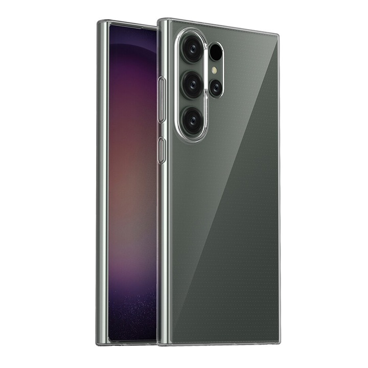 Калъф Ultra Clear, съвместим със Samsung Galaxy S24 Ultra, TPU, 0,5 mm, прозрачен