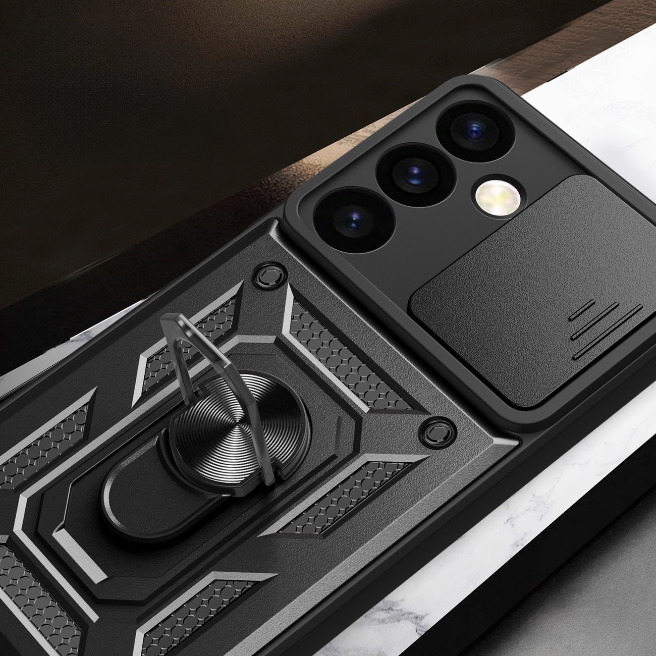 Carcasa Hybrid Armor CamShield compatibila cu Samsung Galaxy S24 Black