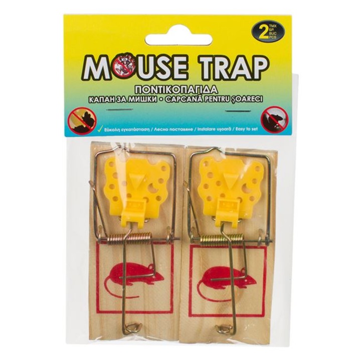 Капан за мишки с пружина, 10x4.5см - 2бр.