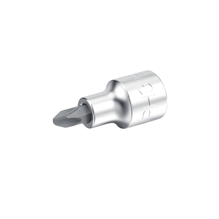 Toptul dugókulcs bit, PH2 profil, 3/8 hüvelykes behajtás, 48 mm hosszú, króm-vanádium