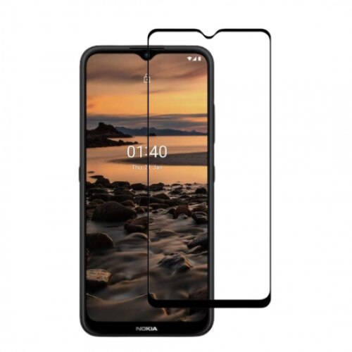 Folie de Protectie din Sticla compatibila cu Nokia 1.4 cu Kit Montare Inclus, Adeziv pe toata suprafata, Protectie Anti-Zgarieturi si Socuri