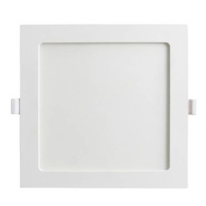 Plafoniera LED patrata, 6W, 550lm, 12x12cm, montare cu arcuri, lumina rece, Alb